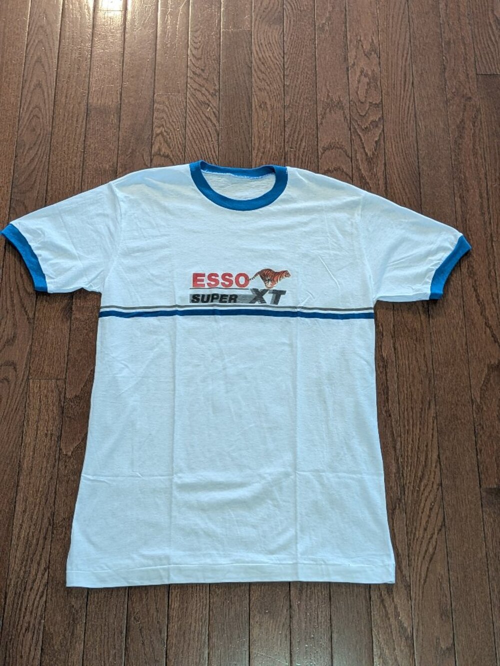 80's ESSO Super XT Promo Ringer Shirt - Size S